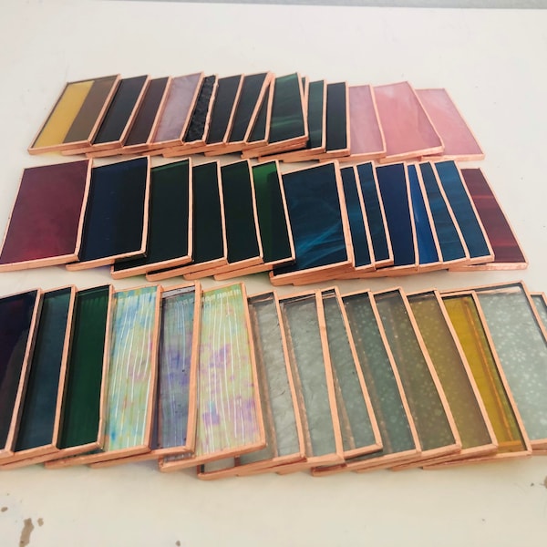 Pre Cut and Foiled Stained Glass Rectangles Variety Pack