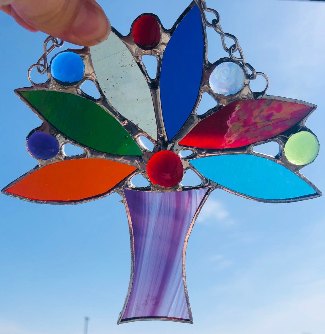 Colorful Tree of Life Suncatcher Etsy