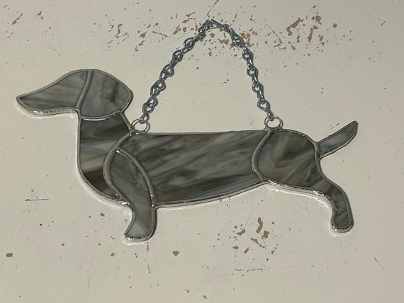 Stained Glass Dachshund, Weiner Dog, Weiner Dog Gifts, Dachshund