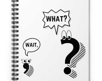 Teacher's Spiral Notebook, Punny Punctuation Notebook, Teacher Gift