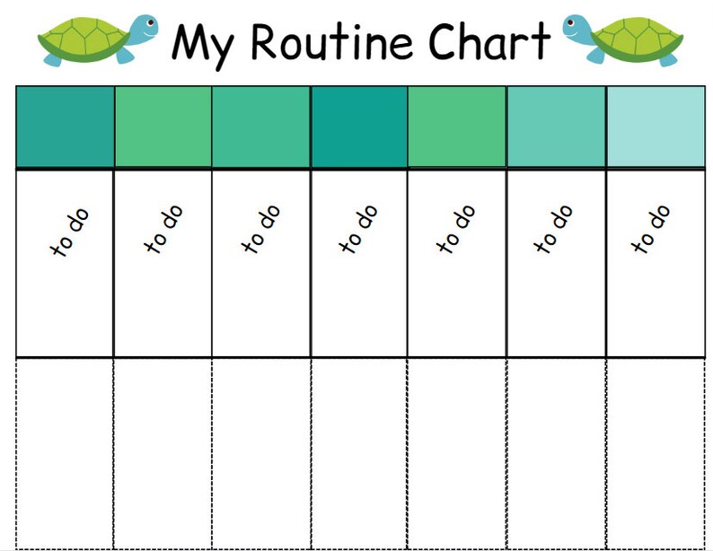 Easy Routine Chart for Children, Routine Charts for Classroom