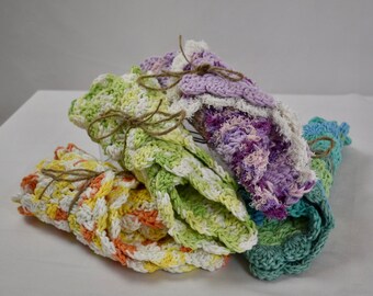 Hand Crocheted, Multi-use Washcloth Set (2)