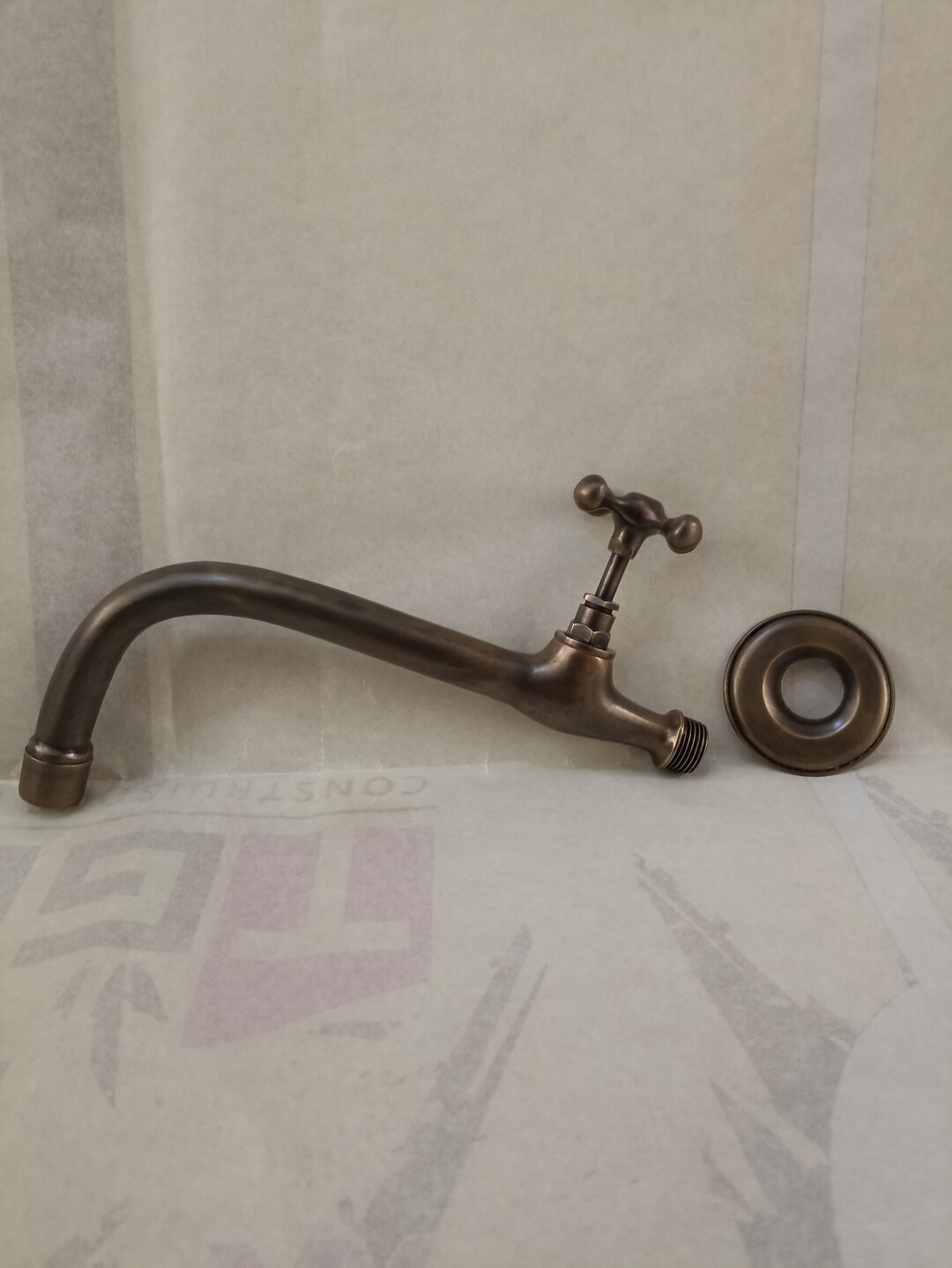 Handmade Moroccan Solid Brass Garden Faucet - Hammered Vintage Faucet ...