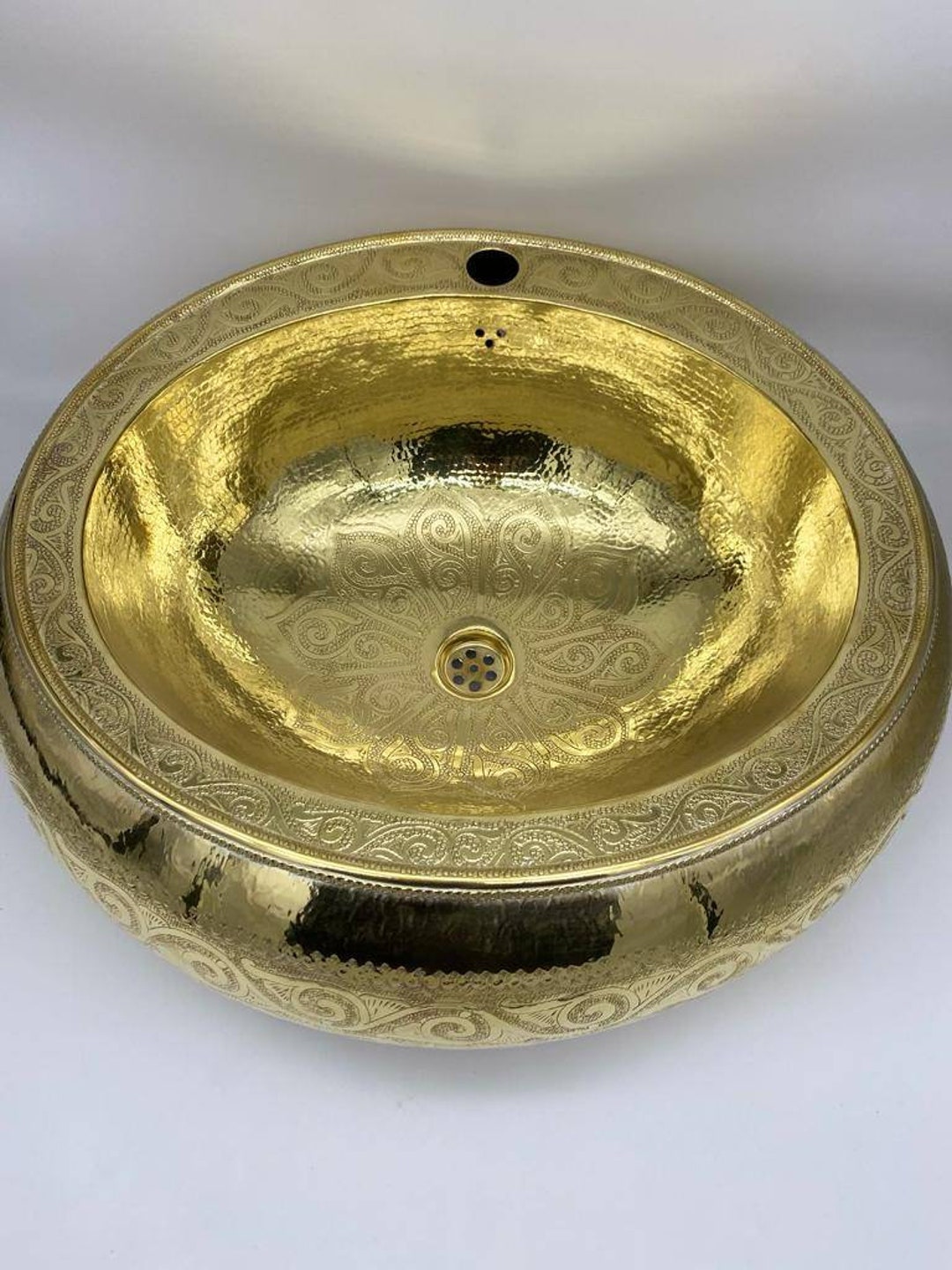 Custom Bathroom Sink Mid Century Brass Vessel Sink Hand Crafted Vessel