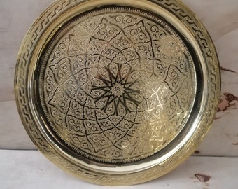 Serving tray, tea tray, brass tray, Moroccan tray, wedding gift