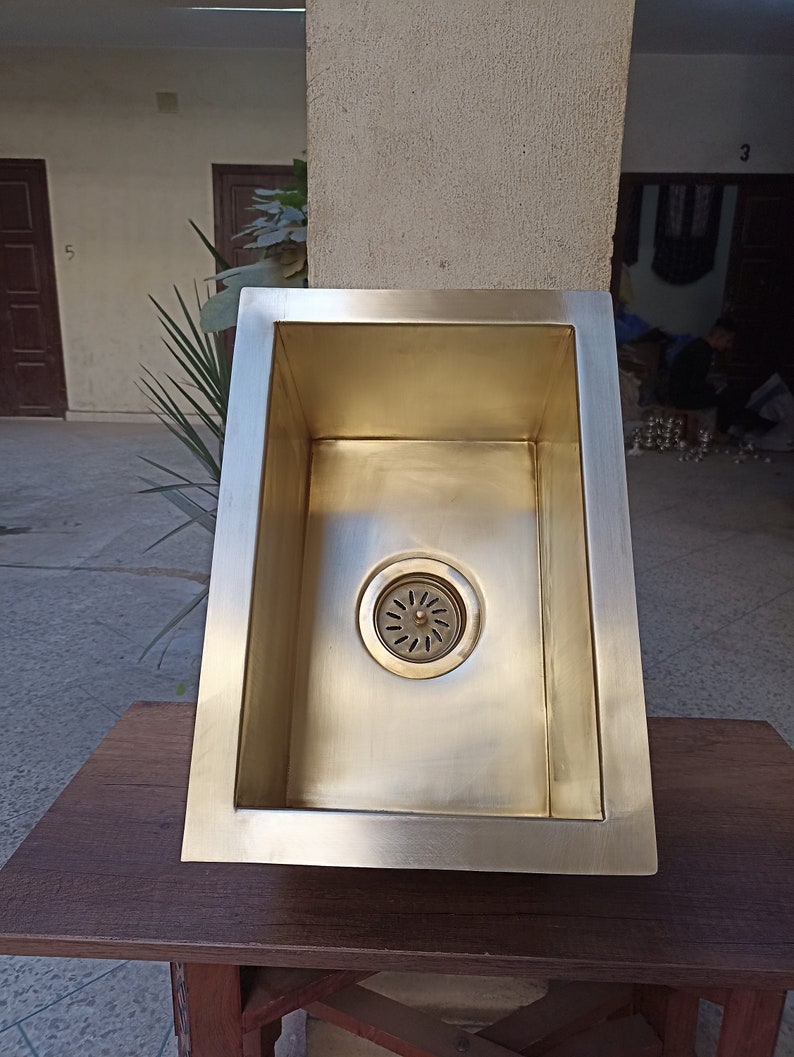 Handmade Brass Undermount Sink Kitchen, Bar, Outdoor Free Drain