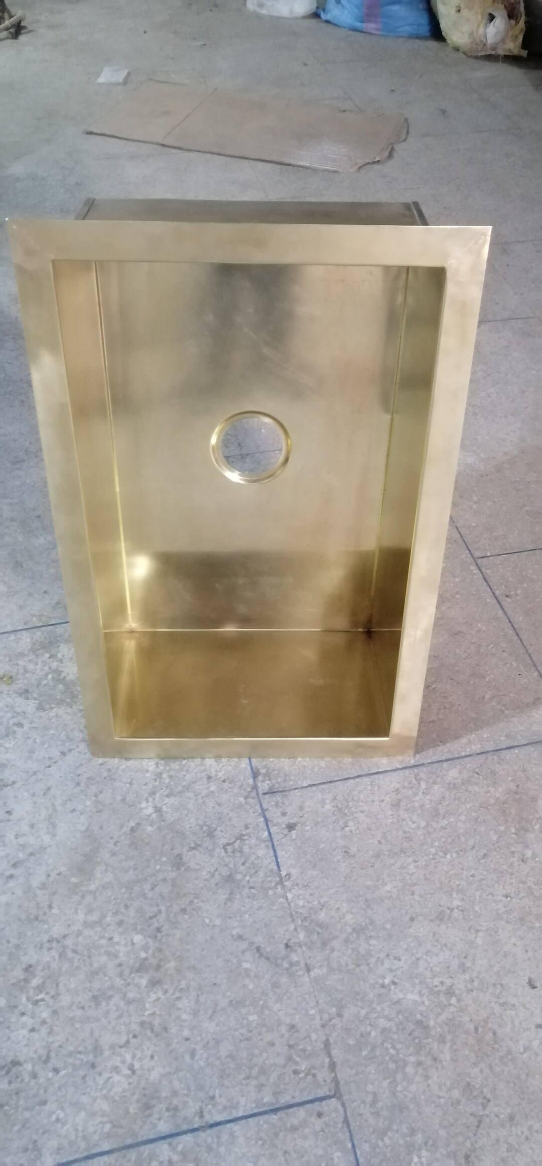 Handcrafted Undermount Brass Bar Sink Kitchen Sink, off Centered 2 Drain Polished Brass Finish