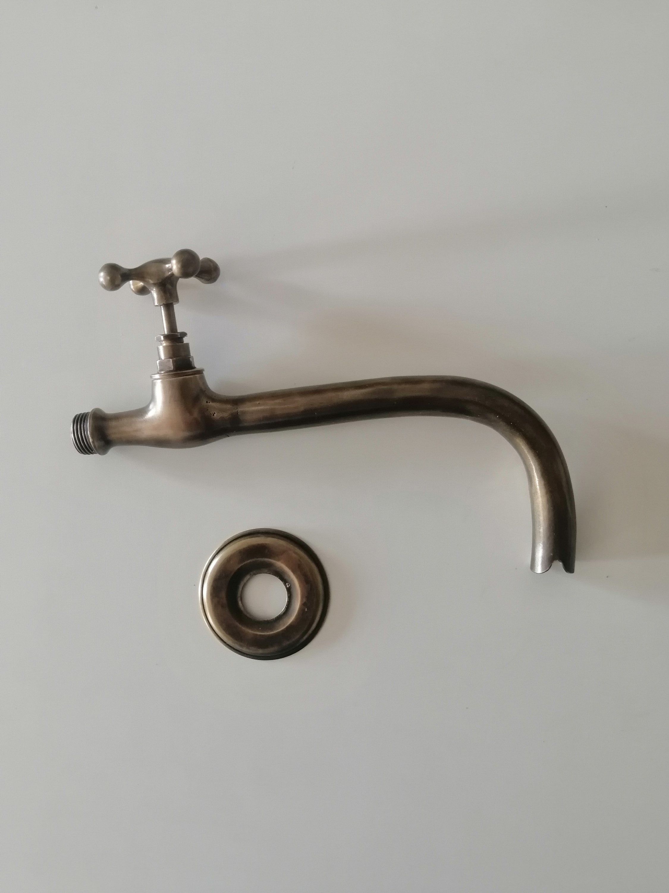 Handmade Moroccan Bronze Wall Mounted Faucet - Brass Patinated Faucet ...
