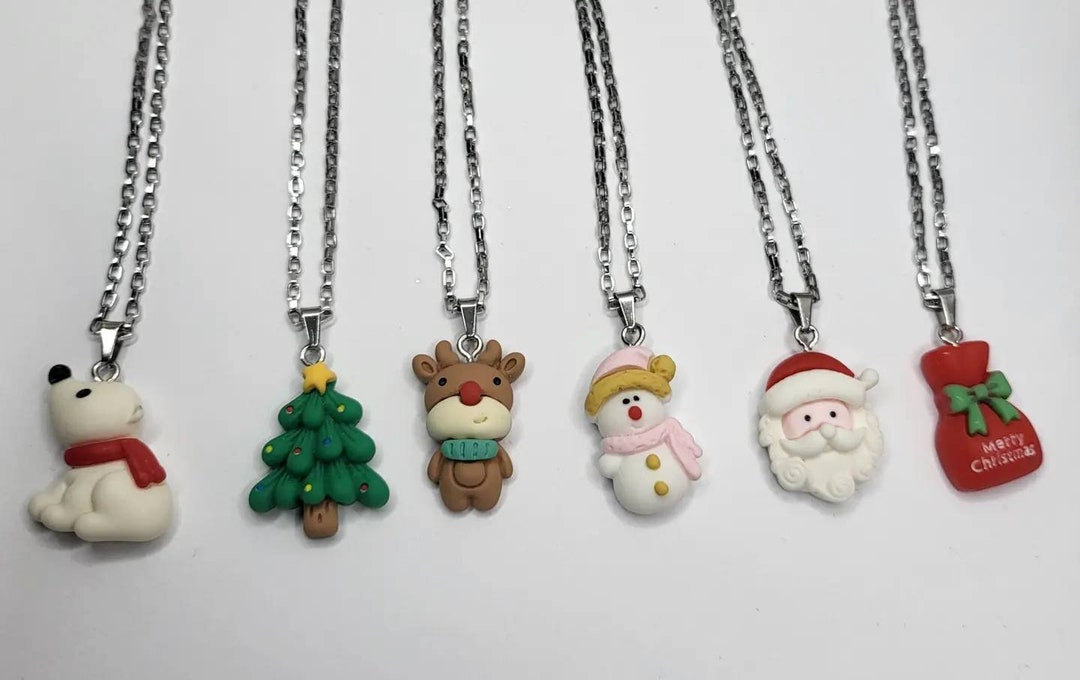 Christmas Charm Necklaces 8 Different Styles Etsy