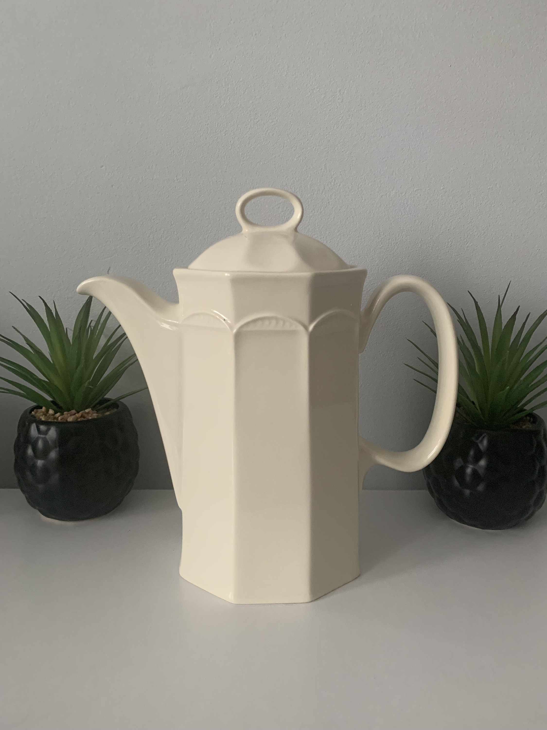 Théière Steelite International 2 Tasses + Pichet à Lait – Céramique – Angleterre