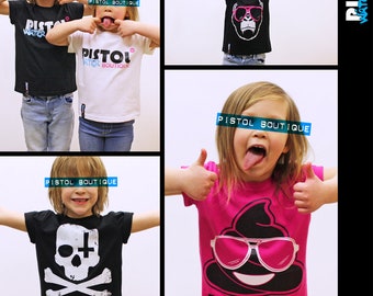 T-shirt Licorne Pour Enfants - Noir, Manches Courtes, Coton, Unisexe, Neuf Avec étiquettes
