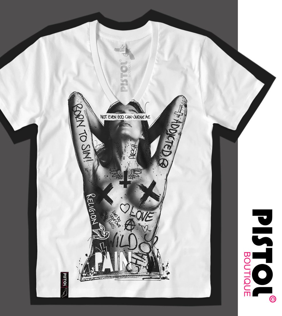 Felpa Uomo Pistol Boutique Bianca – Graffiti Tatuaggio Statua David Michelangelo