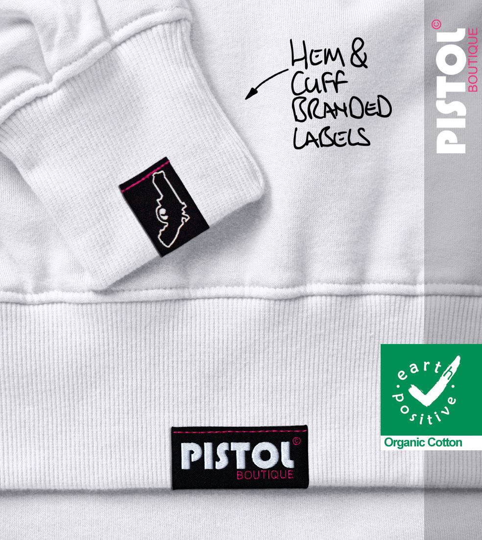 Pistol Boutique T-shirt da uomo bianca, vestibilità standard, girocollo, teschi, fulmini, alla moda, bianco, M