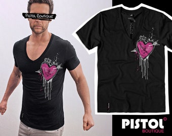 Pistol Boutique Bianco Uomo Rondini Cuore Rose Teschio Crest