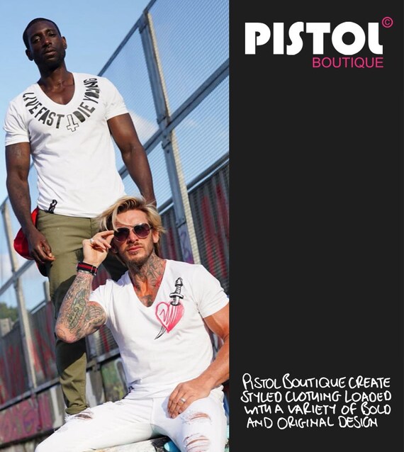 Débardeur Homme Pistol Boutique Noir Avec Motif Crâne - Neuf Avec étiquettes, Style Hippie