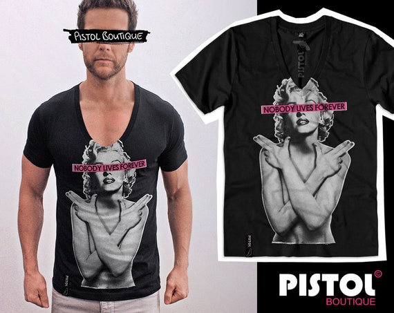 Pistol Boutique Bianco Tatuaggi Marilyn Monroe Forever Uomo Schiena Stampa Felpa