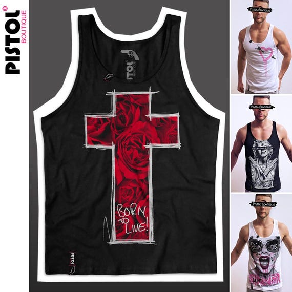 Pistol Boutique Herren Schwarz Sketch Graffiti Queen Tattoos Mode