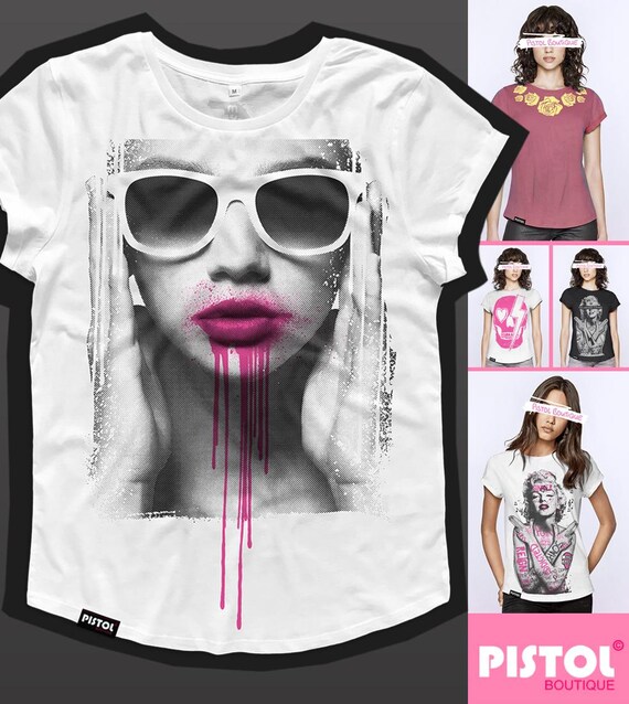 Pistol Boutique Men's Fitted White Deep V Neck MARILYN