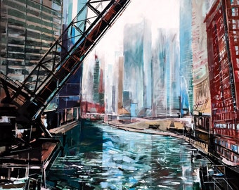 CHICAGO RIVER, Chicago architecture, Chicago downtown,