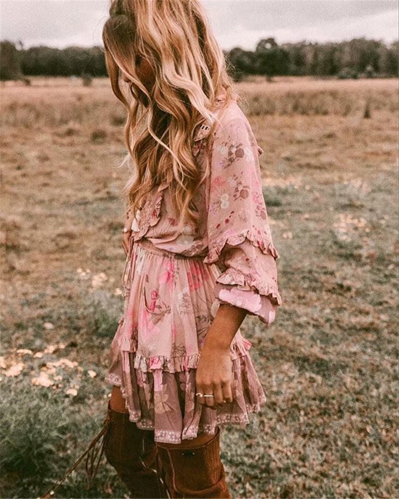 Short Boho Dress - Etsy