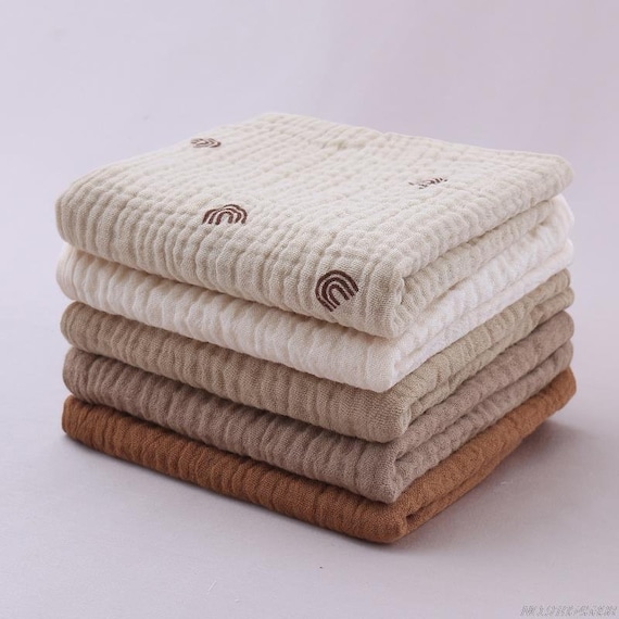 5PCS Infant Washcloth Towel Cotton Wash Cleaning Cloth Bath Feeding Newborn 