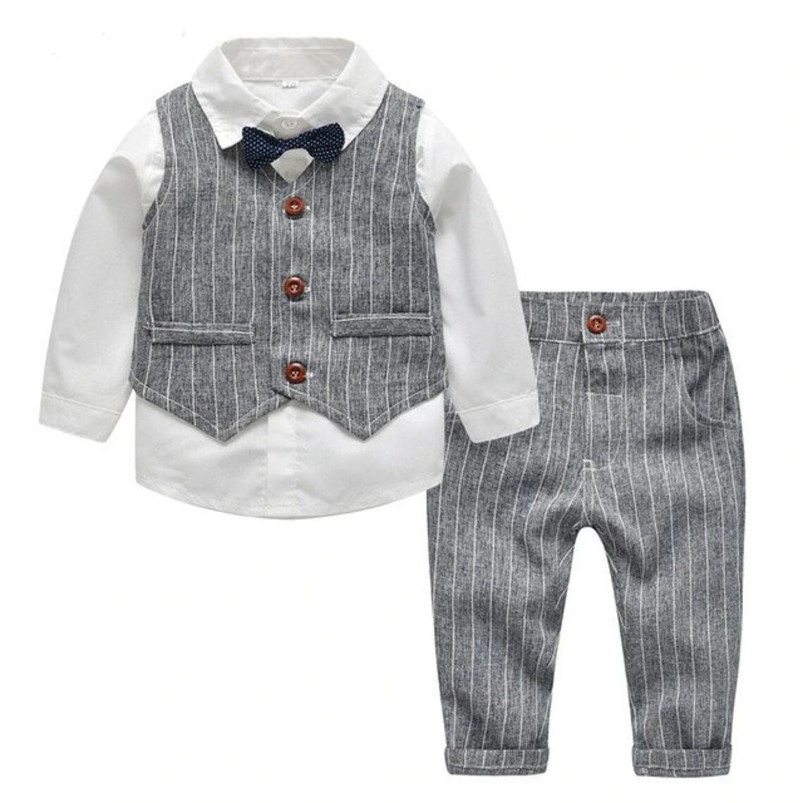 Boys Formal Outfit Gentleman Set Boy Suit Vest Waistcoat Etsy