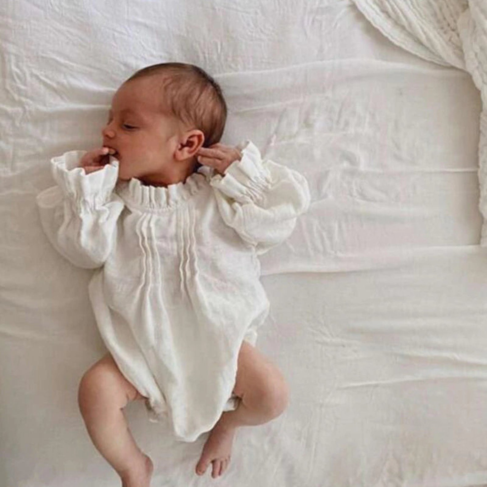 Baby Oversize Romper Long Sleeve Ruffles Romper Bodysuits Etsy