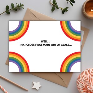 Carte de coming out drôle, carte de félicitations, carte de fierté drôle, carte de coming out, félicitations, carte imprimable, imprimable, carte drôle