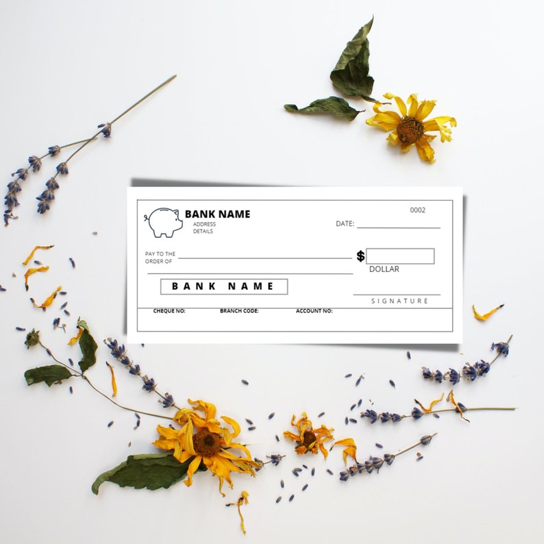 Cheque Template Editable Canadian Blank Cheque Template Editable Blank Cheque Printable - Etsy Canada