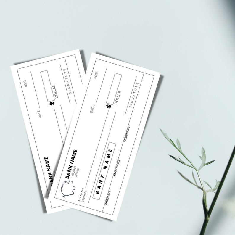 Cheque Template Editable Canadian Blank Cheque Template Editable Blank Cheque Printable - Etsy Canada
