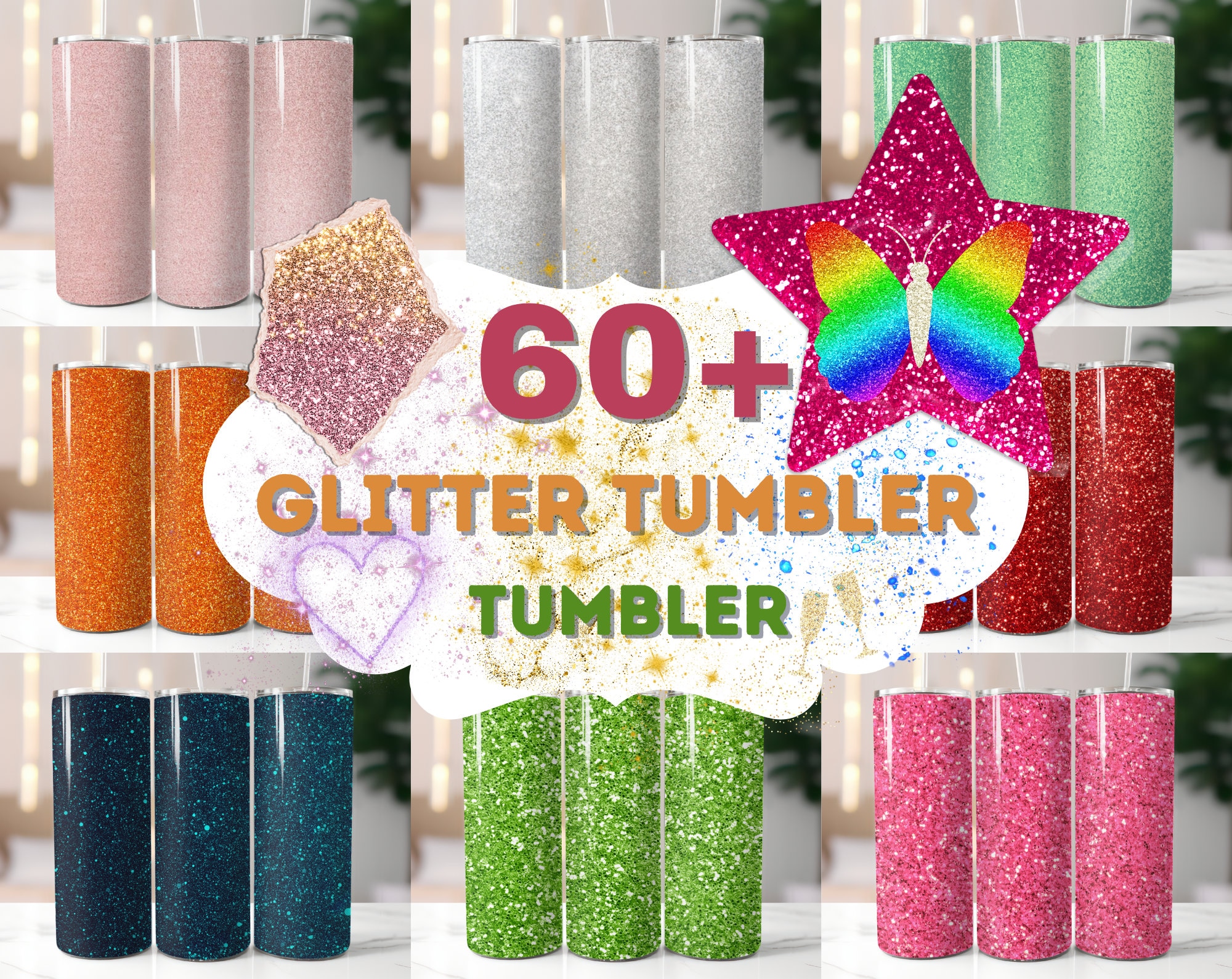 LV Gold and Rainbow Tumbler Sublimation Transfer – Glitter N Glitz Designs