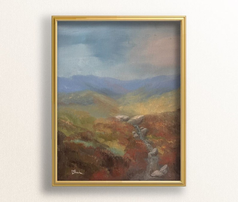 Irish Landscape Oil Painting Fine Art Print Signed Artist Darragh