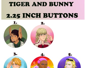 Boutons Tigre et Lapin