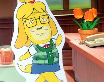 Sticker inspiré d'Animal Crossing, Hank Hisabelle