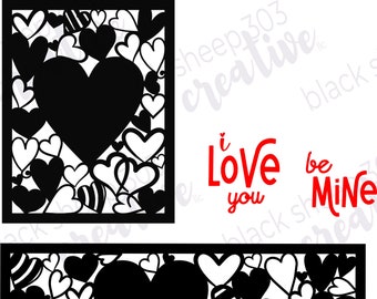 Heart Card Fronts SVG File for making Valentine's Day, Anniversary, Love Cards and Gifts