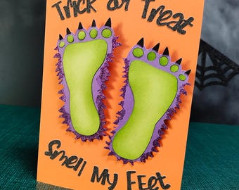 Monster Feet SVG: Bigfoot Card Project Kit (Digital Download)