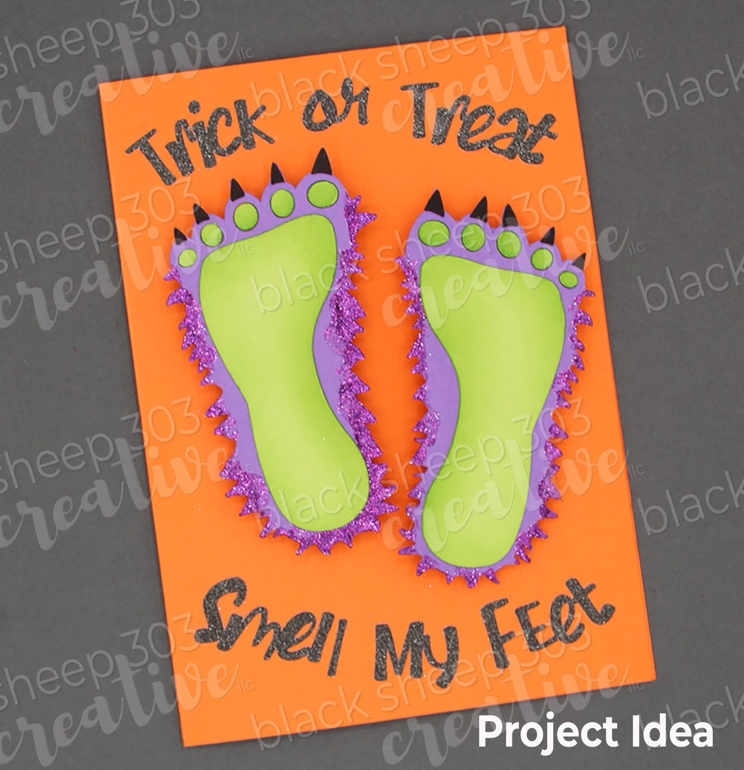 Monster Feet or Bigfoot Digital SVG, Etc. Card and Other Projects Kit