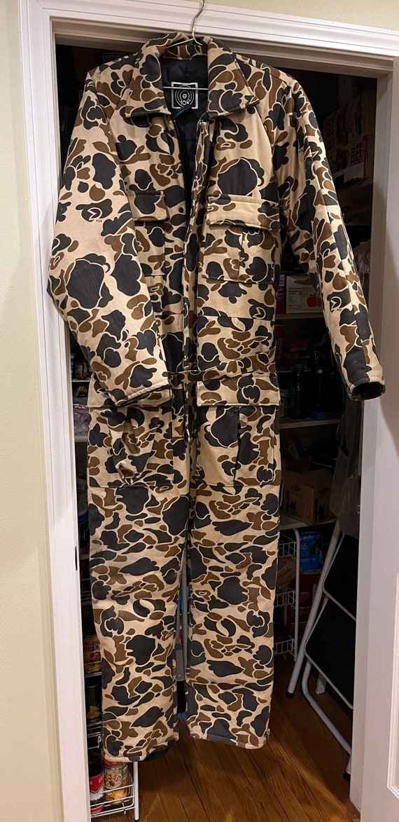 Vintage 90s 10x Duck Camo Hunting Coveralls Suit Mens… Gem