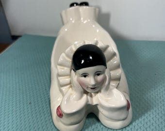 Vintage Pierrot Strata Group Handpainted Porcelain Soap Dish Clown