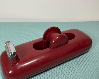 Vintage 1981 ELDON Office  Desktop Tape Dispenser Retro Art Deco Rare Color