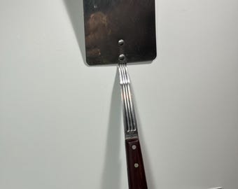 Vintage Imperial Veri-Sharp USA Stainless Spatula Turner Flipper Wood Handle 12”