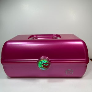 Vintage Caboodles Cosmetic Case, Hot Pink, 1980s Caboodles, Make