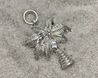 Palm Tree Pendant Sterling Silver