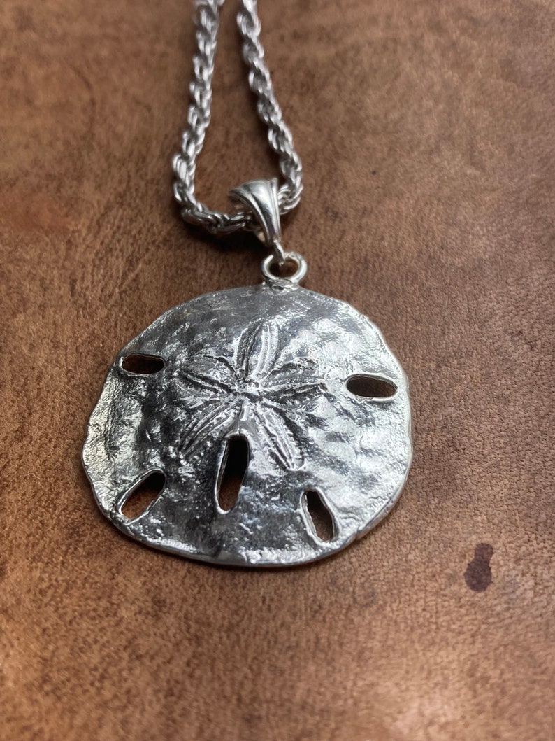 Sand Dollar Pendant Full Size Etsy