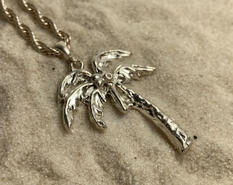 Palm Tree Pendant Sterling Silver
