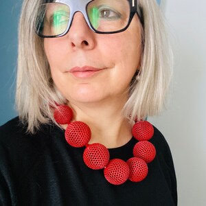 Unique Brutalist Maximalist Necklace - Colorful Beaded Statement Jewelry, iris apfel jewelry, 
 oversized beads,
 huge beads necklace,
 Gigantic beads,
 iris apfel style, 
green necklace