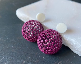 Modern Filigree 3D Printed Earrings - Lightweight Handmade Jewelry with a Maximalist Twist