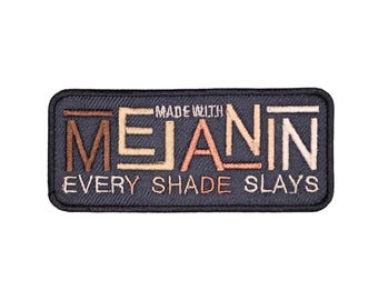 Melanin iron on patch