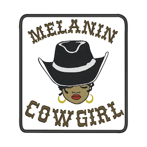 Melanin Cowgirl Aufnäher zum aufbügeln