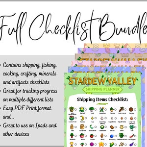 Full Checklist Bundle | Digital Download | PDF Print